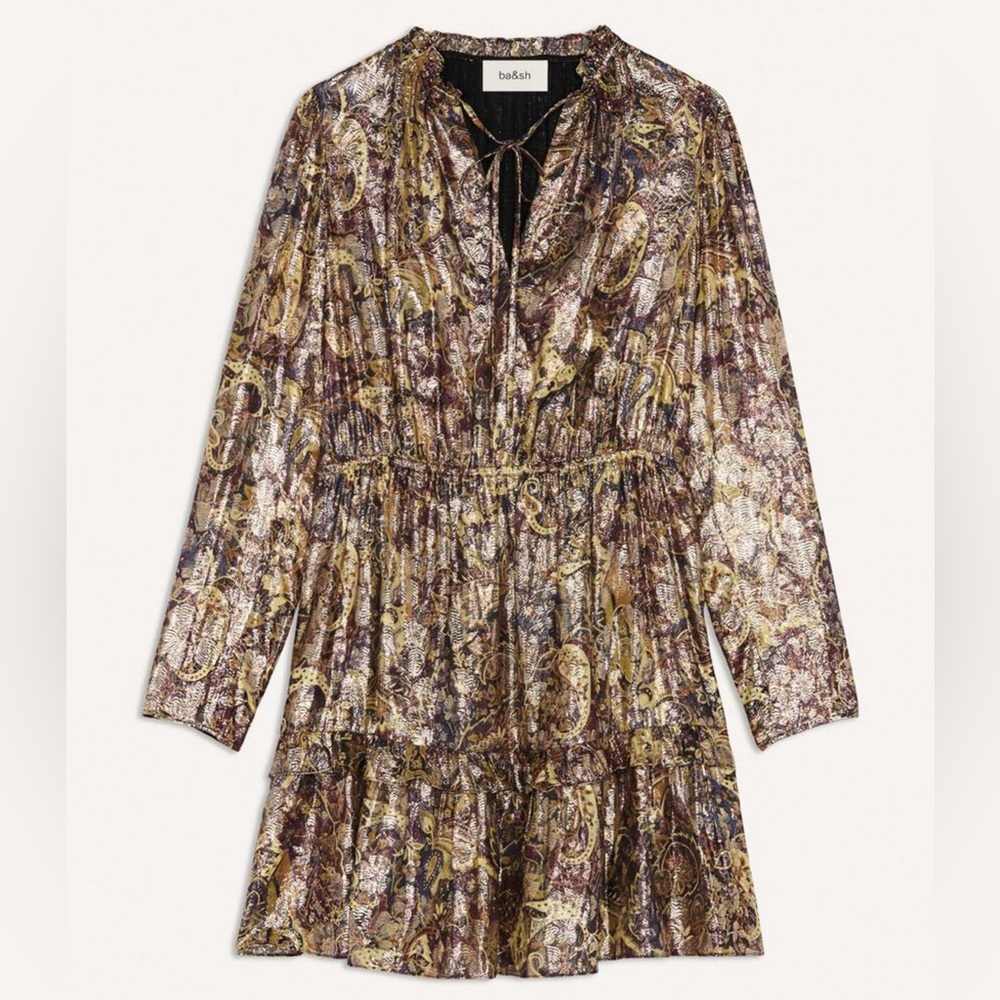 ba&sh Multicolor Long Sleeve Dress